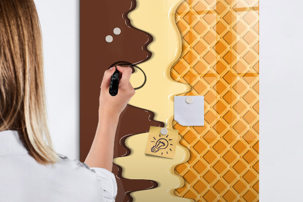 Dry erase board magnetic A cute board for photos and notes