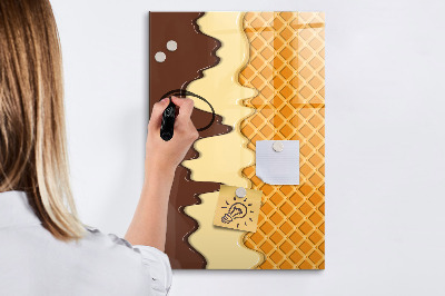 Dry erase board magnetic A cute board for photos and notes