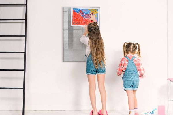 Magnetic dry erase board A space for presenting memories and notes