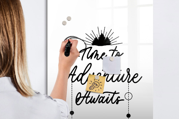 Magnetic dry erase board A creative space for memories and photos