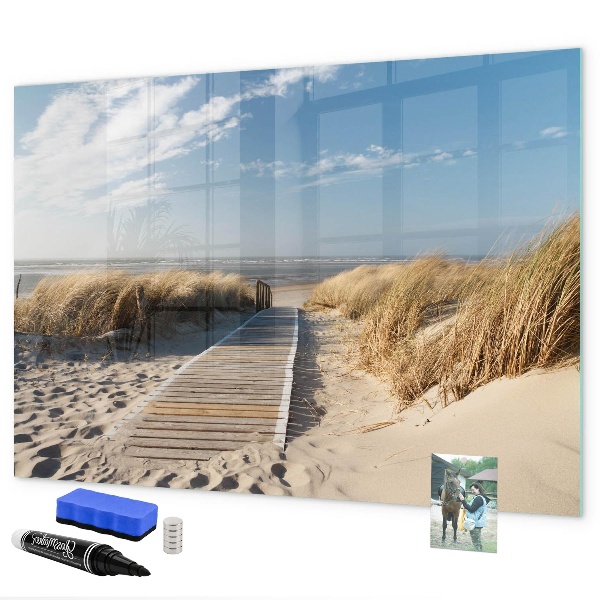 Magnetic dry erase board Beach, memories and creativity in photos
