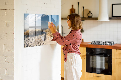 Magnetic dry erase board Beach, memories and creativity in photos