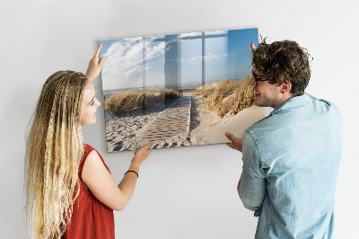 Magnetic dry erase board Beach, memories and creativity in photos