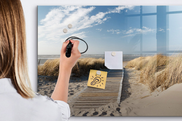 Magnetic dry erase board Beach, memories and creativity in photos