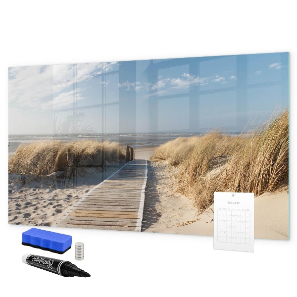 Magnetic dry erase board Beach, memories and creativity in photos