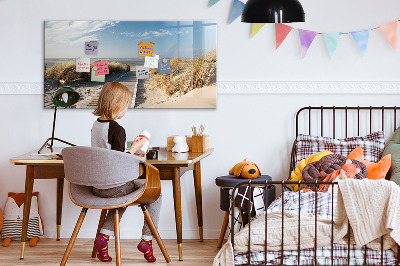 Magnetic dry erase board Beach, memories and creativity in photos