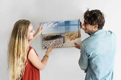 Magnetic dry erase board Beach, memories and creativity in photos