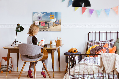 Magnetic dry erase board Beach, memories and creativity in photos