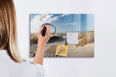 Magnetic dry erase board Beach, memories and creativity in photos