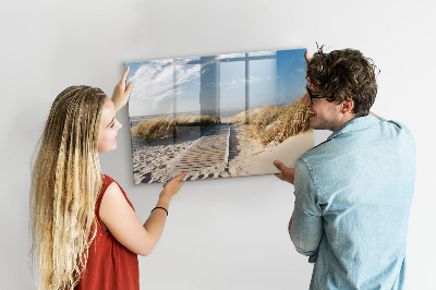 Magnetic dry erase board Beach, memories and creativity in photos