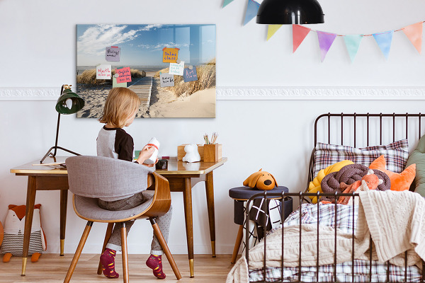 Magnetic dry erase board Beach, memories and creativity in photos