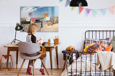 Magnetic dry erase board Beach, memories and creativity in photos