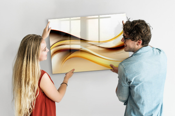 Magnetic dry erase board A modern space for presenting photos