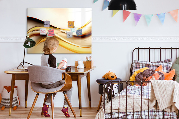 Magnetic dry erase board A modern space for presenting photos