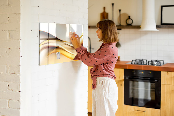 Magnetic dry erase board A modern space for presenting photos