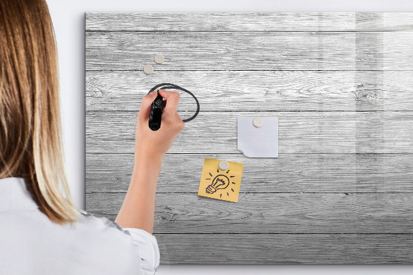 Magnetic dry erase board Stylish board for photos and notes