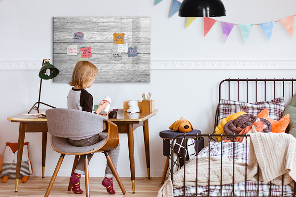 Magnetic dry erase board Stylish board for photos and notes