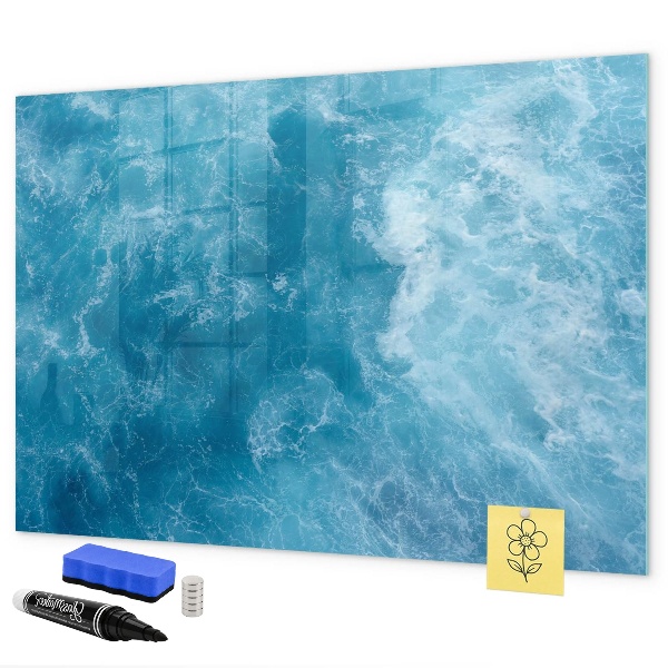 Magnetic dry erase board A colorful board for notes and photos