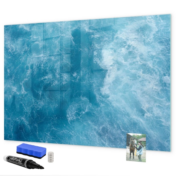 Magnetic dry erase board A colorful board for notes and photos