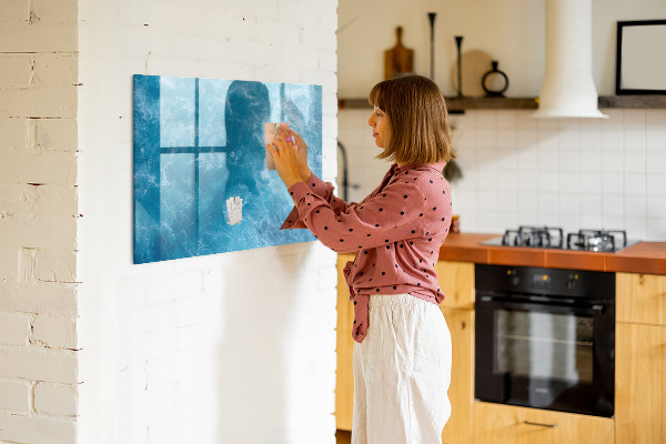 Magnetic dry erase board A colorful board for notes and photos