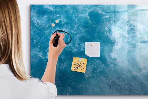 Magnetic dry erase board A colorful board for notes and photos