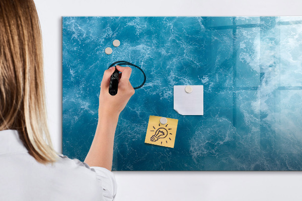 Magnetic dry erase board A colorful board for notes and photos