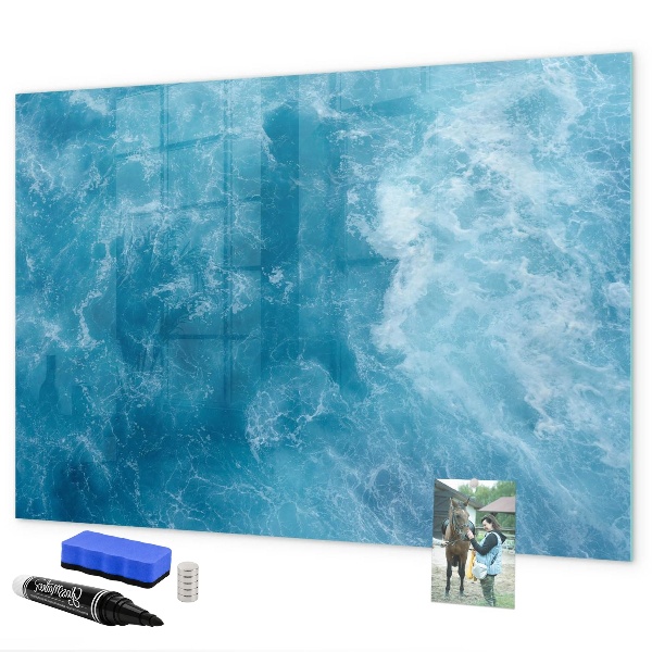 Magnetic dry erase board A colorful board for notes and photos