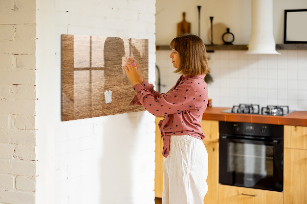 Dry erase board magnetic Memo board with magnets and photos