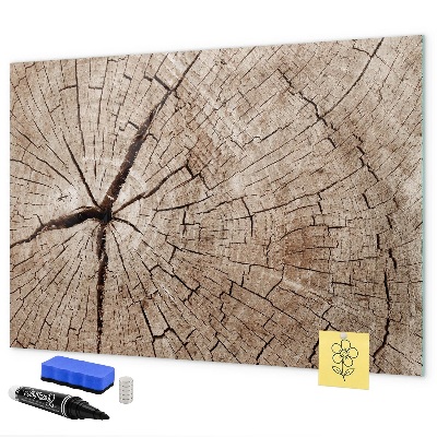 Dry erase board magnetic Natural design with space for photos