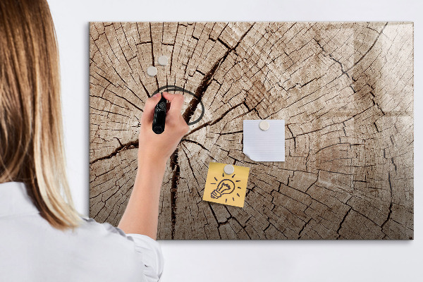 Dry erase board magnetic Natural design with space for photos
