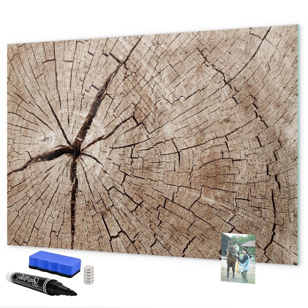 Dry erase board magnetic Natural design with space for photos