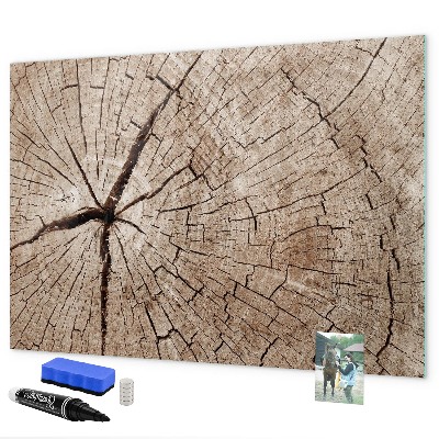 Dry erase board magnetic Natural design with space for photos