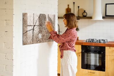 Dry erase board magnetic Natural design with space for photos