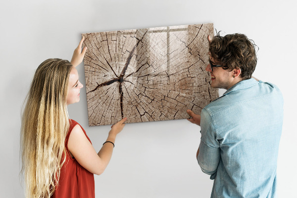 Dry erase board magnetic Natural design with space for photos