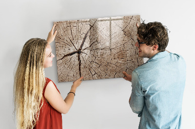 Dry erase board magnetic Natural design with space for photos