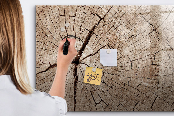 Dry erase board magnetic Natural design with space for photos