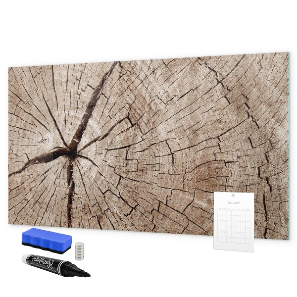 Dry erase board magnetic Natural design with space for photos