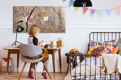 Dry erase board magnetic Natural design with space for photos