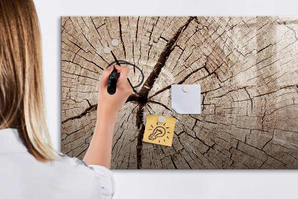 Dry erase board magnetic Natural design with space for photos
