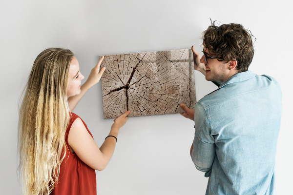 Dry erase board magnetic Natural design with space for photos