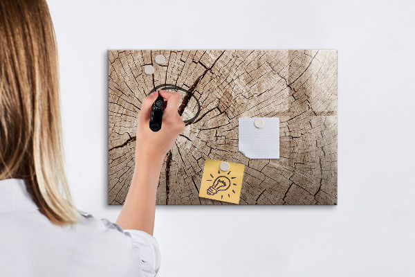 Dry erase board magnetic Natural design with space for photos