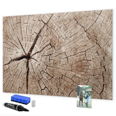 Dry erase board magnetic Natural design with space for photos