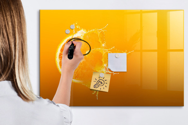 Magnetic dry erase board A colorful board for notes and photos