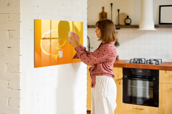 Magnetic dry erase board A colorful board for notes and photos