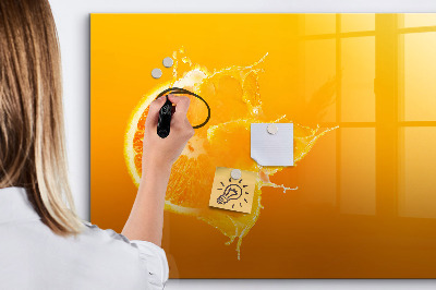 Magnetic dry erase board A colorful board for notes and photos