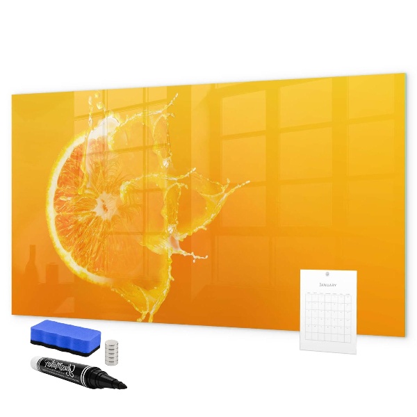 Magnetic dry erase board A colorful board for notes and photos