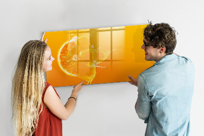 Magnetic dry erase board A colorful board for notes and photos