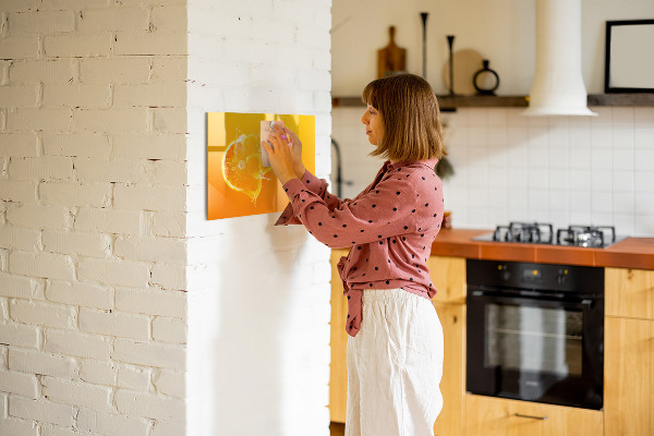 Magnetic dry erase board A colorful board for notes and photos
