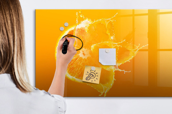 Magnetic dry erase board A colorful board for notes and photos