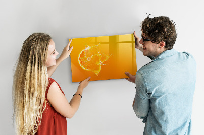Magnetic dry erase board A colorful board for notes and photos